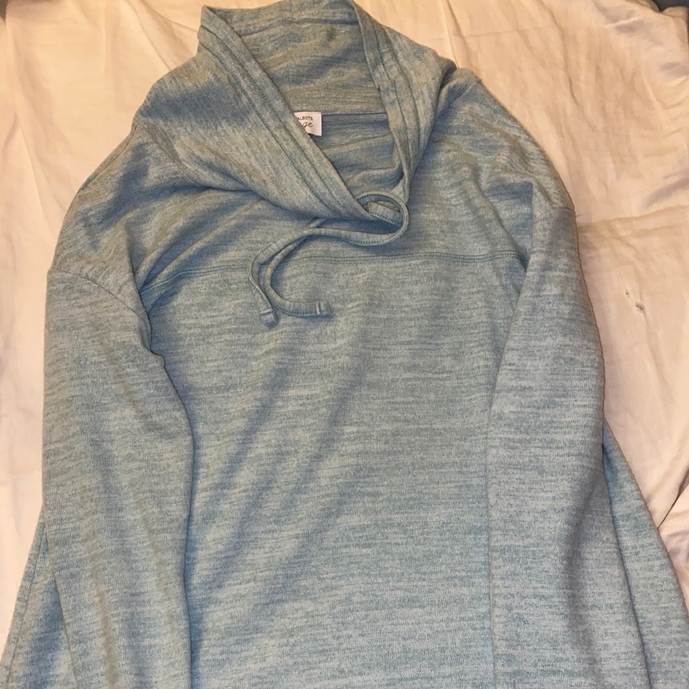 blue hoodie